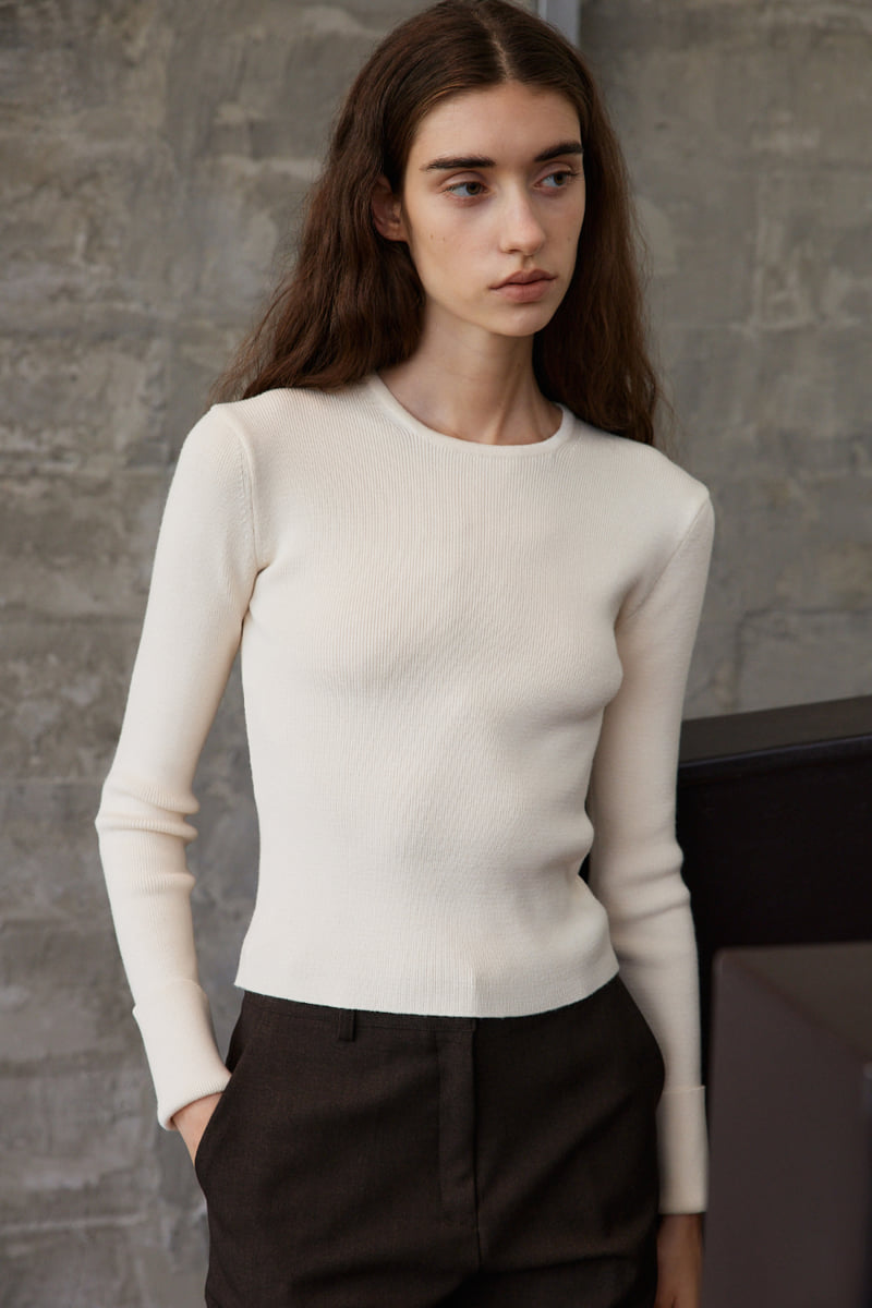 Understanding - Korean Women Fashion - #womensfashion - Roll-up Soft Round Knitwear - 5