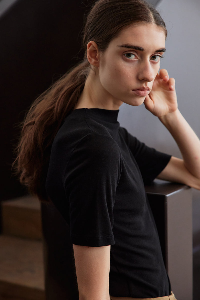 Understanding - Korean Women Fashion - #womensfashion - Merino Half Neck Tee - 3