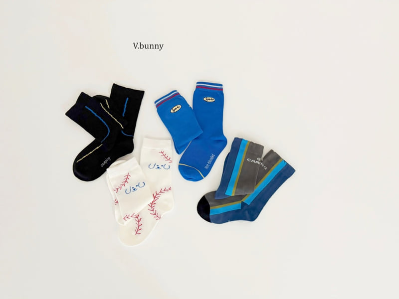 V Bunny - Korean Children Fashion - #Kfashion4kids - Baseball Dog Socks Set - 9