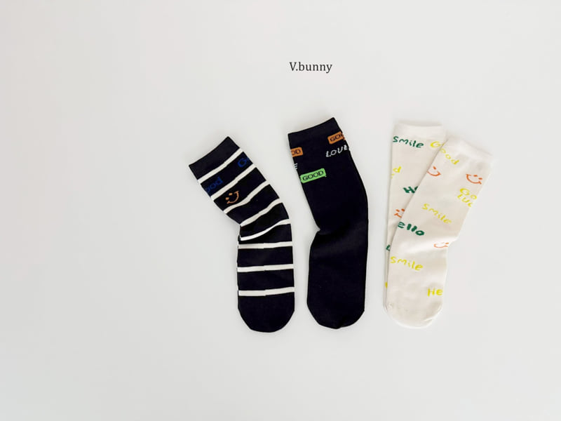 V Bunny - Korean Children Fashion - #Kfashion4kids - Hello Love Socks Set - 2