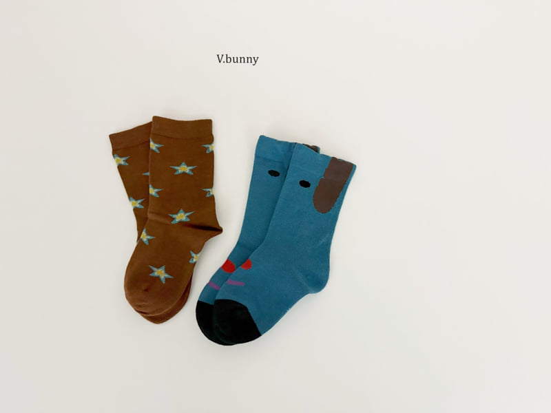 V Bunny - Korean Children Fashion - #Kfashion4kids - Star Dog Socks Set - 9