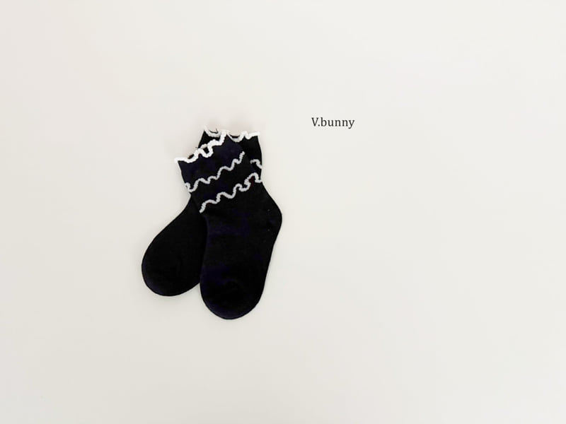 V Bunny - Korean Children Fashion - #Kfashion4kids - Wave Ribbon Socks Set - 7