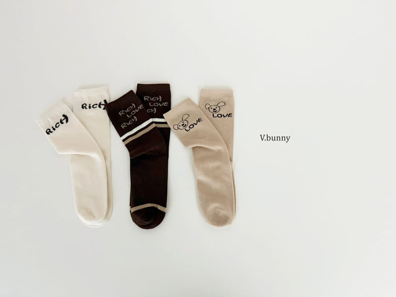V Bunny - Korean Children Fashion - #Kfashion4kids - Rich Socks Set - 2
