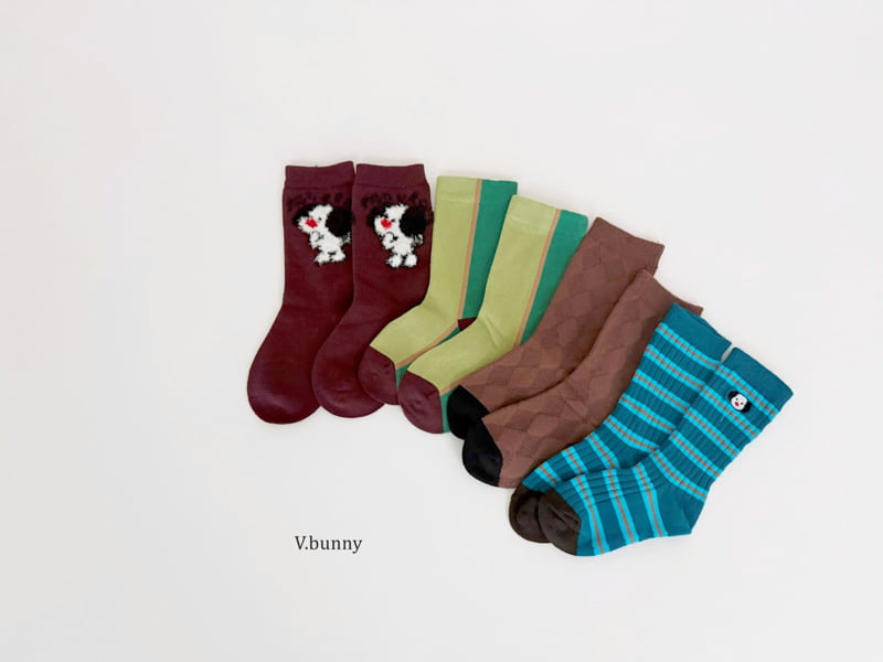 V Bunny - Korean Children Fashion - #childofig - Choco Socks Set - 11