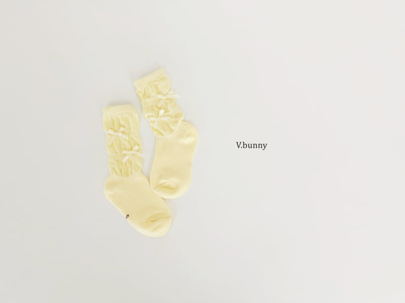V Bunny - Korean Children Fashion - #childofig - Shirring Socks Set - 6