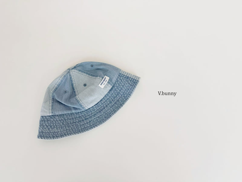 V Bunny - Korean Children Fashion - #stylishchildhood - Colorblock Denim Bucket Hat - 4