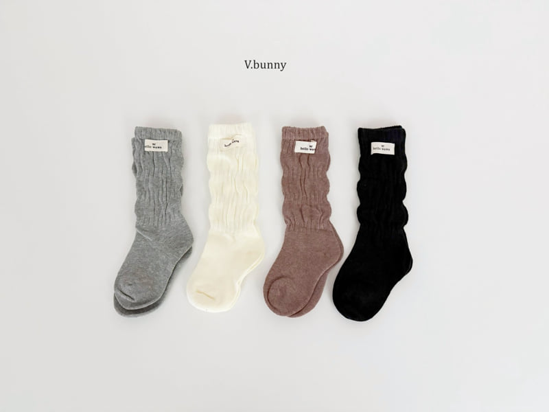 V Bunny - Korean Children Fashion - #childofig - Pleated Socks Set