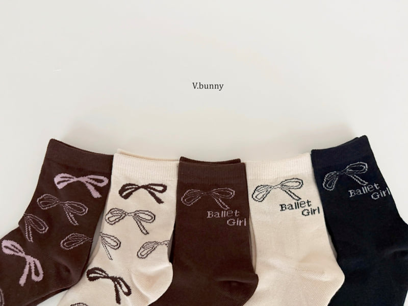 V Bunny - Korean Children Fashion - #childofig - Ballet Socks Set - 11