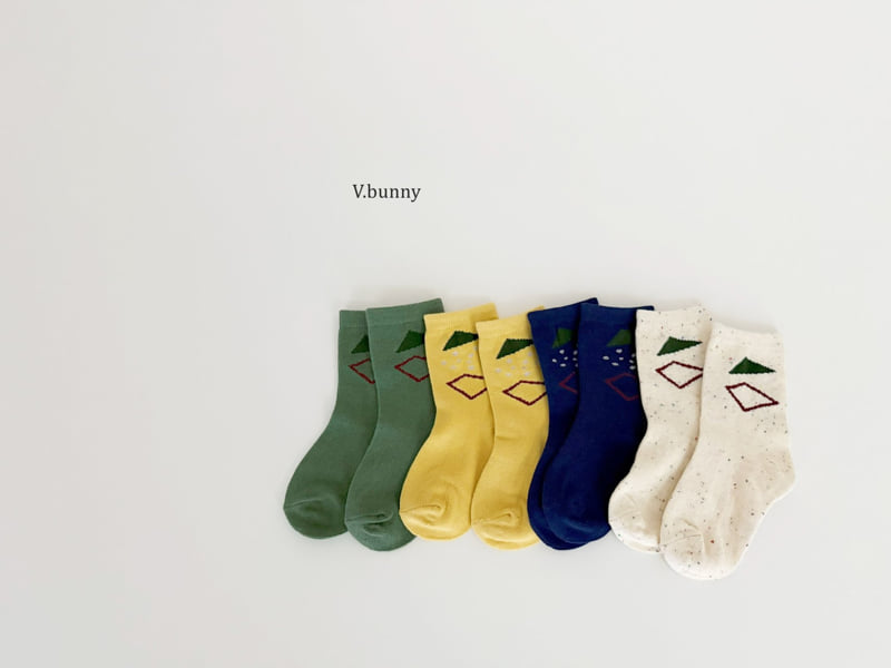 V Bunny - Korean Children Fashion - #childofig - Shape Socks Set - 2