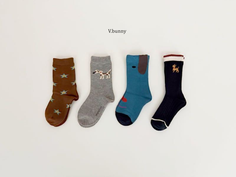 V Bunny - Korean Children Fashion - #childofig - Star Dog Socks Set
