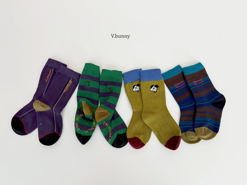 V Bunny - Korean Children Fashion - #childofig - Simply Socks Set - 10
