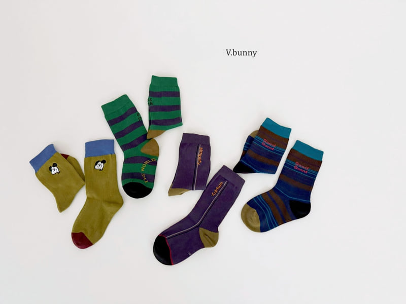 V Bunny - Korean Children Fashion - #childofig - Simply Socks Set - 11