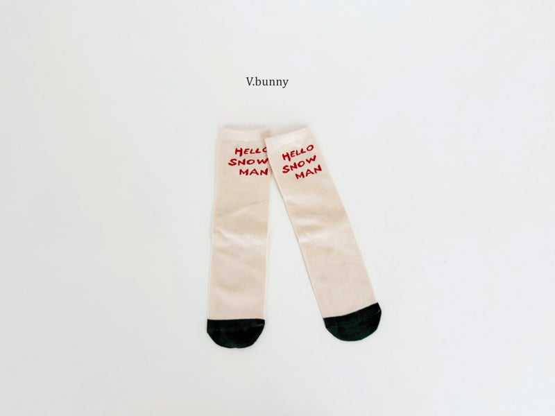 V Bunny - Korean Children Fashion - #childofig - Snowman Socks Set - 6