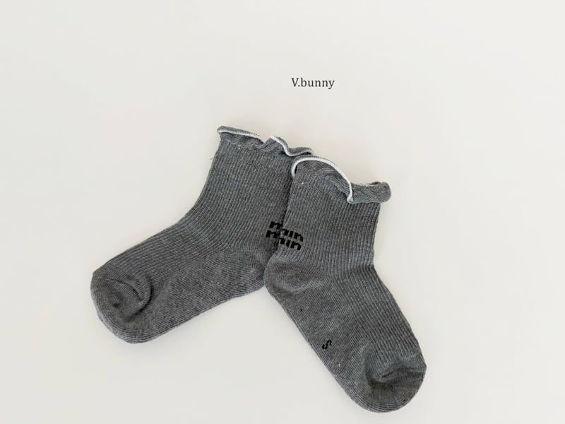 V Bunny - Korean Children Fashion - #childofig - Plain Frill Socks Set - 5