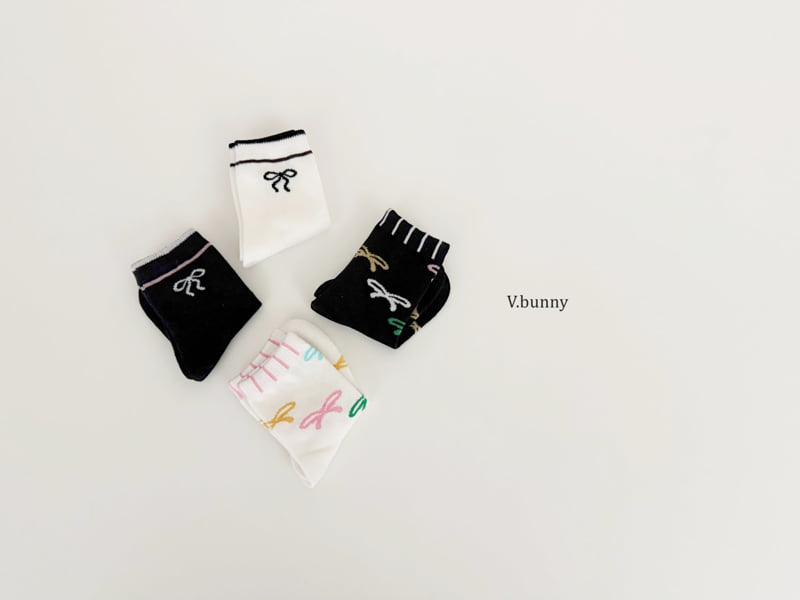 V Bunny - Korean Children Fashion - #childofig - Curly Socks Set - 3