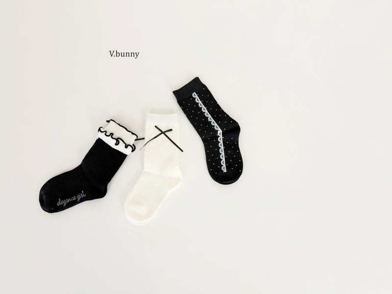 V Bunny - Korean Children Fashion - #childofig - Mini Dot Socks Set - 2