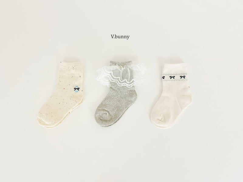 V Bunny - Korean Children Fashion - #childofig - Cookies and Cream Socks Set