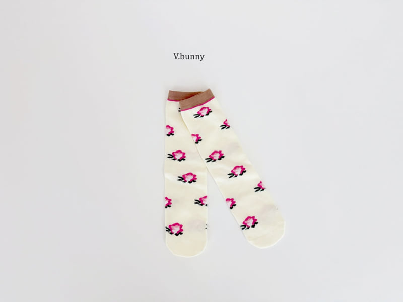 V Bunny - Korean Children Fashion - #childofig - Camellia Socks Set - 8
