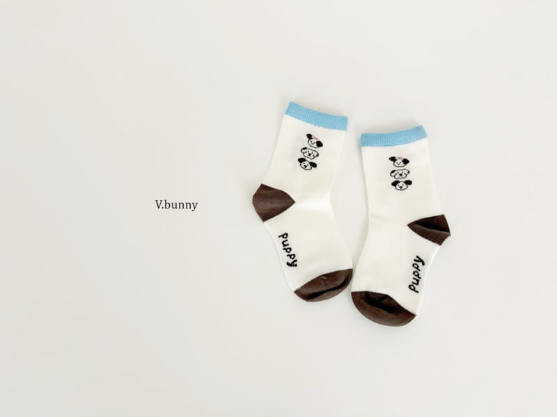V Bunny - Korean Children Fashion - #childofig - Dot Dog Socks Set - 7