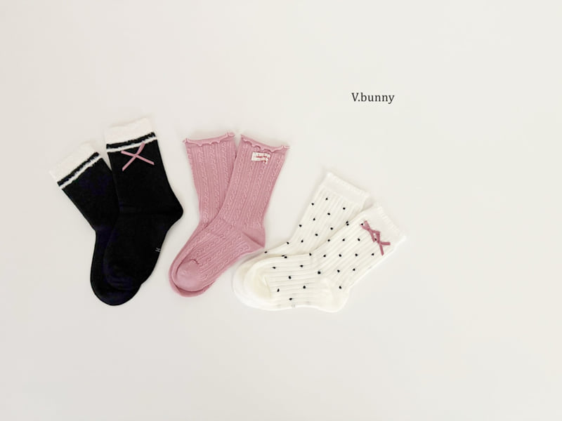 V Bunny - Korean Children Fashion - #childrensboutique - Miu Socks Set - 10
