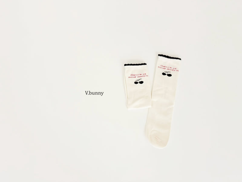 V Bunny - Korean Children Fashion - #childrensboutique - Cherry Love Socks Set - 6
