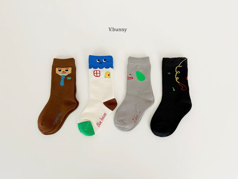 V Bunny - Korean Children Fashion - #childrensboutique - Bread Socks Set