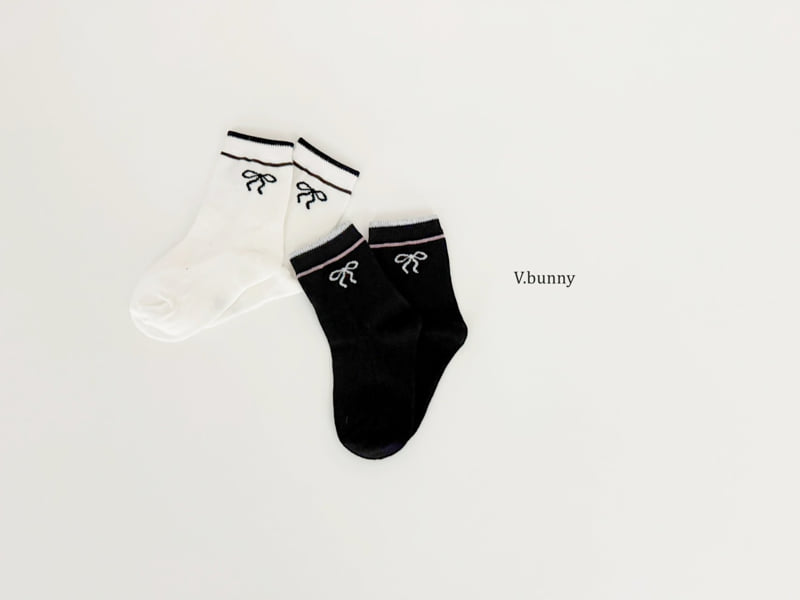 V Bunny - Korean Children Fashion - #childrensboutique - Curly Socks Set - 5