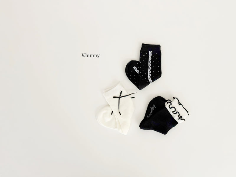 V Bunny - Korean Children Fashion - #childofig - Mini Dot Socks Set - 4