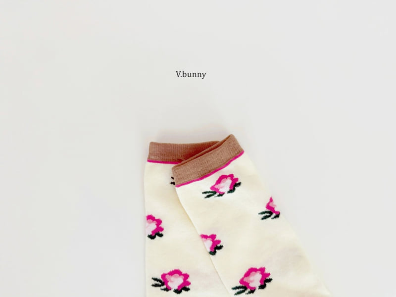 V Bunny - Korean Children Fashion - #childrensboutique - Camellia Socks Set - 9
