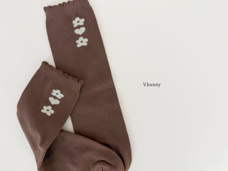 V Bunny - Korean Children Fashion - #designkidswear - Rain Flower Socks Set - 11