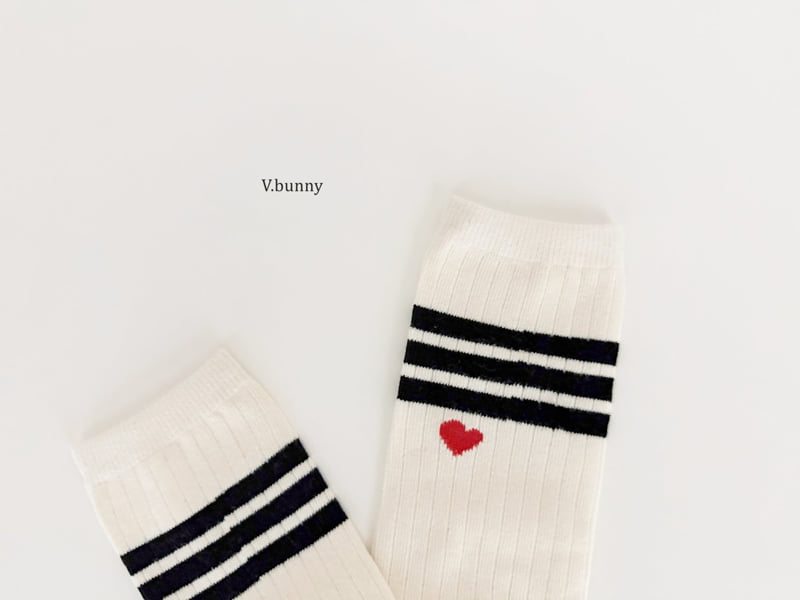 V Bunny - Korean Children Fashion - #designkidswear - Sun Heart Socks Set - 9