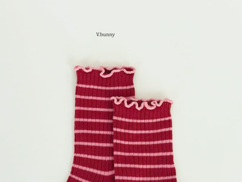 V Bunny - Korean Children Fashion - #designkidswear - Red Ribbon Socks Set - 7