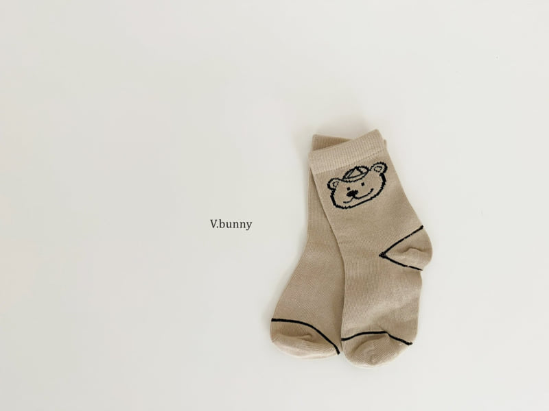 V Bunny - Korean Children Fashion - #designkidswear - Smiley Bear Socks Set - 5