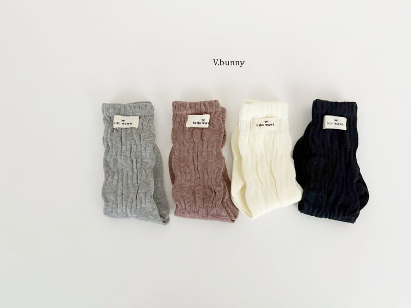 V Bunny - Korean Children Fashion - #designkidswear - Pleated Socks Set - 3