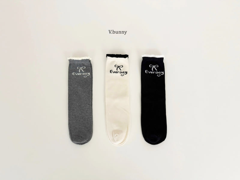 V Bunny - Korean Children Fashion - #designkidswear - Everyday Socks Set