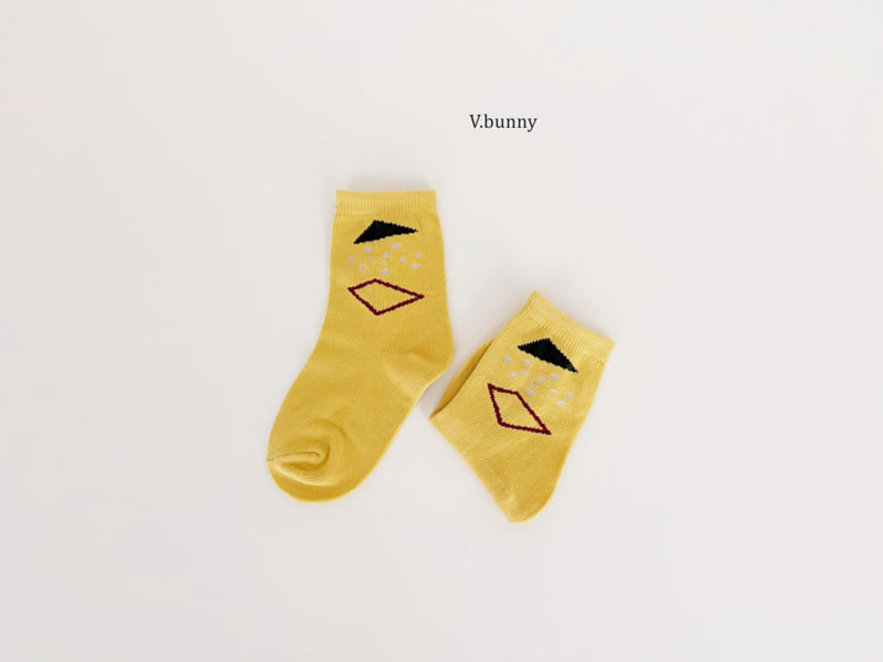 V Bunny - Korean Children Fashion - #designkidswear - Shape Socks Set - 5
