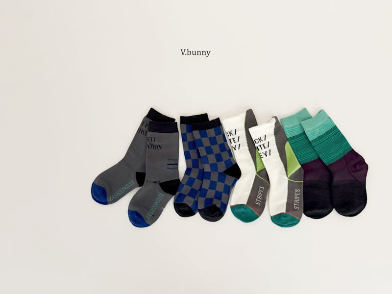 V Bunny - Korean Children Fashion - #designkidswear - Fashionista Socks Set - 11