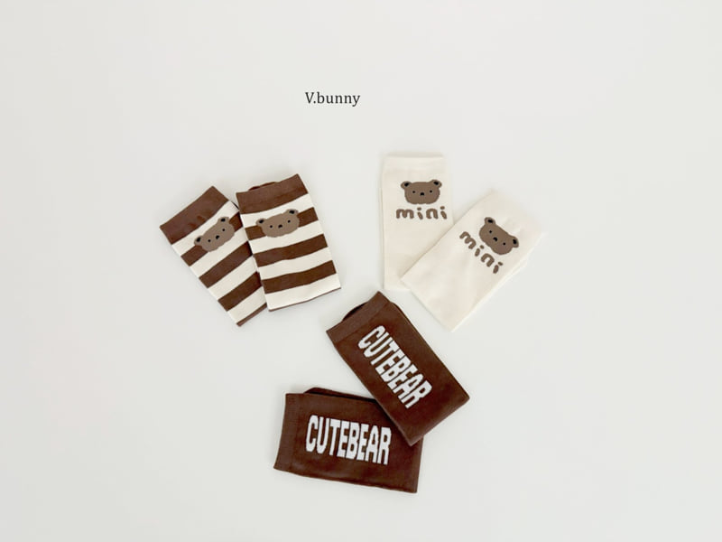 V Bunny - Korean Children Fashion - #designkidswear - Cute Bear Socks Set - 5