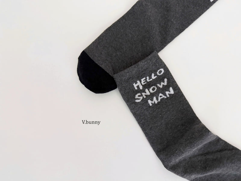 V Bunny - Korean Children Fashion - #designkidswear - Snowman Socks Set - 9