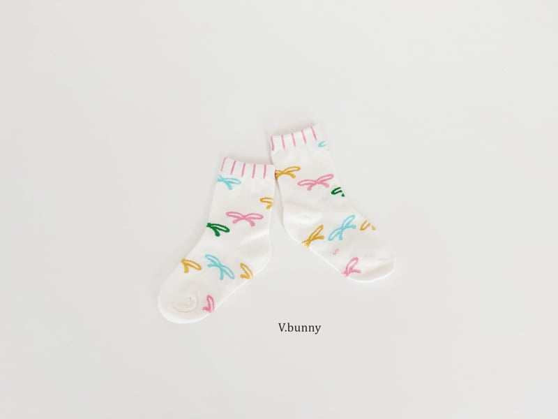 V Bunny - Korean Children Fashion - #designkidswear - Curly Socks Set - 6