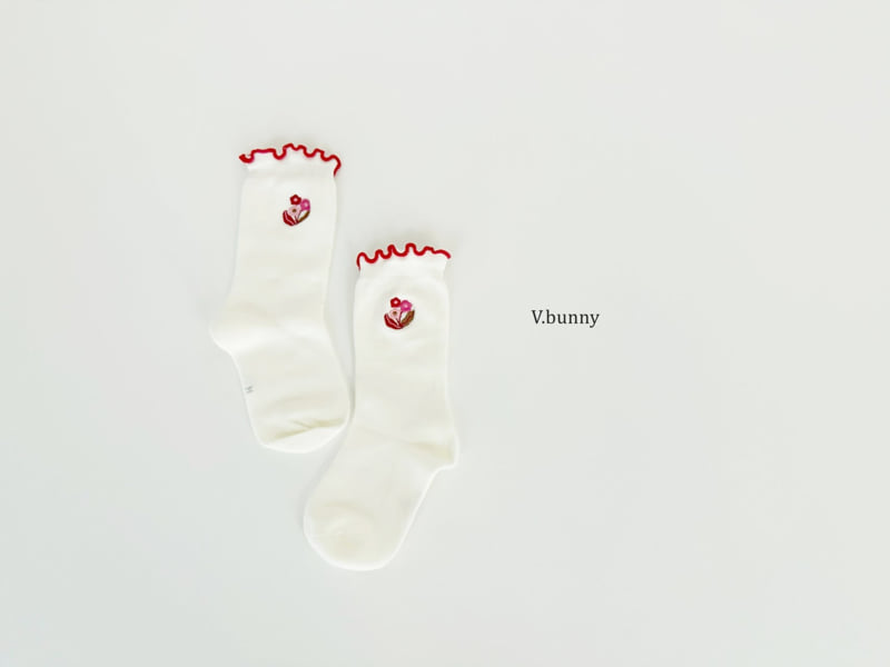 V Bunny - Korean Children Fashion - #discoveringself - Red Ribbon Socks Set - 8