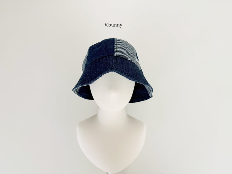 V Bunny - Korean Children Fashion - #discoveringself - Colorblock Denim Bucket Hat - 7
