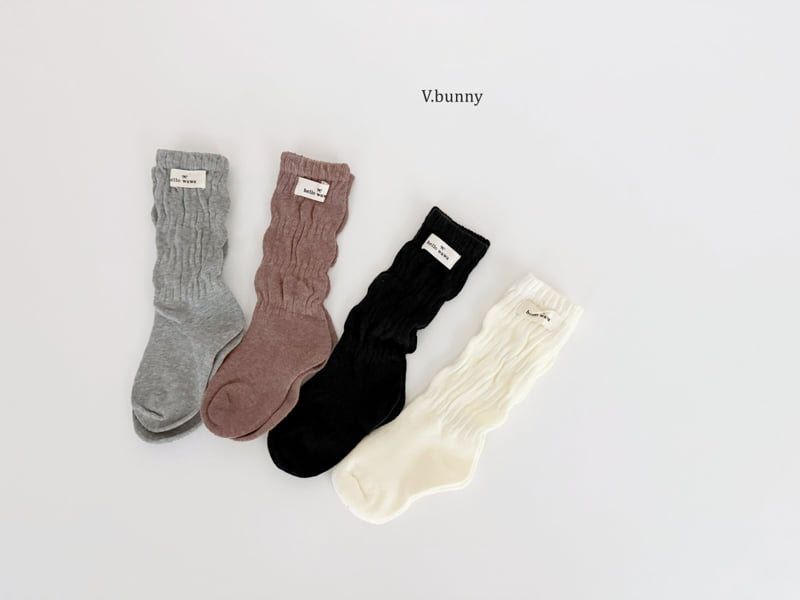 V Bunny - Korean Children Fashion - #designkidswear - Pleated Socks Set - 4