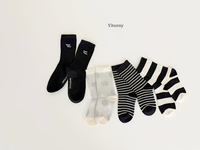 V Bunny - Korean Children Fashion - #discoveringself - Good Time Socks Set - 9