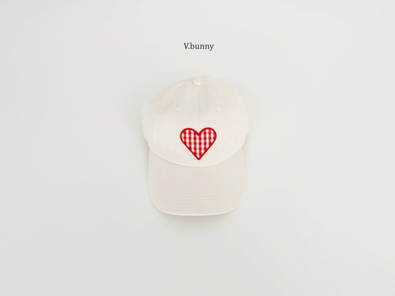 V Bunny - Korean Children Fashion - #discoveringself - Check Heart Cap - 5