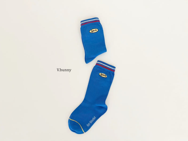 V Bunny - Korean Children Fashion - #designkidswear - Baseball Dog Socks Set - 4