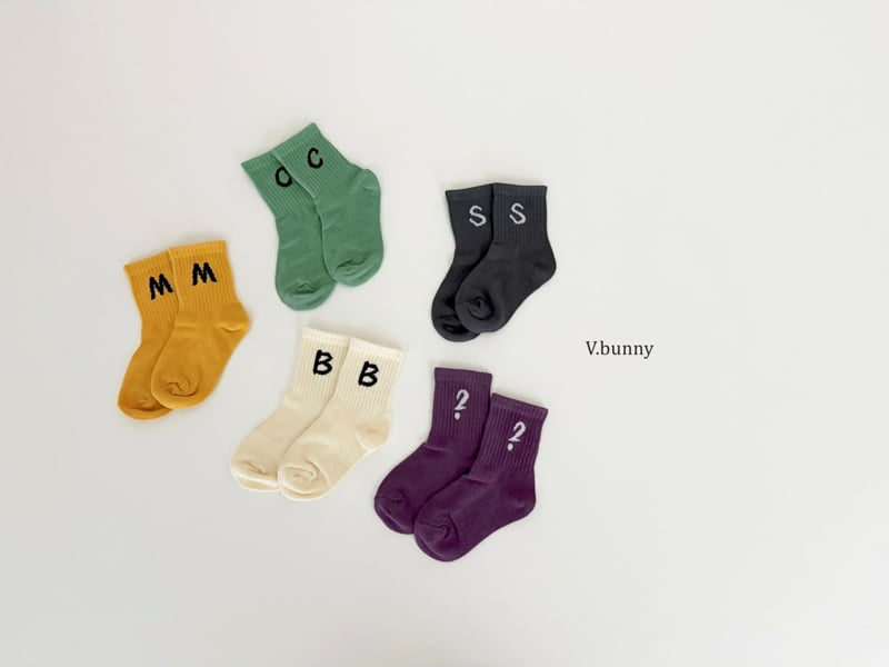 V Bunny - Korean Children Fashion - #discoveringself - Question Socks Set - 11