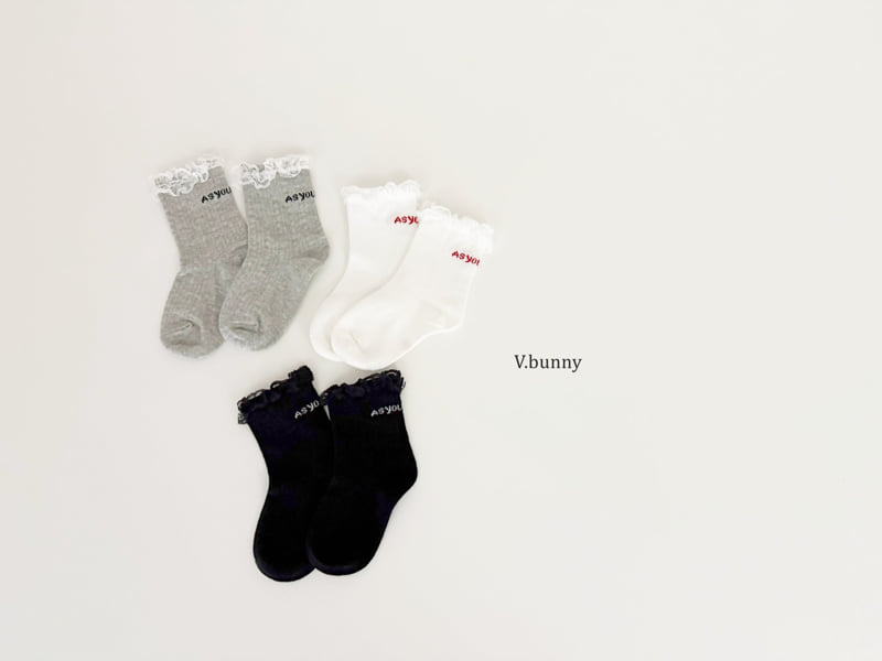 V Bunny - Korean Children Fashion - #discoveringself - As You Socks Set - 10
