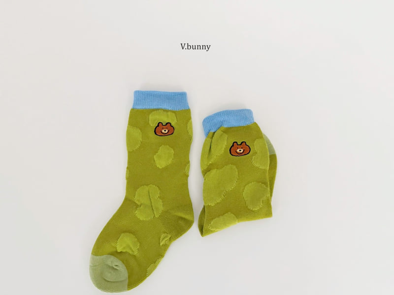 V Bunny - Korean Children Fashion - #discoveringself - Brown Bear Socks Set - 7