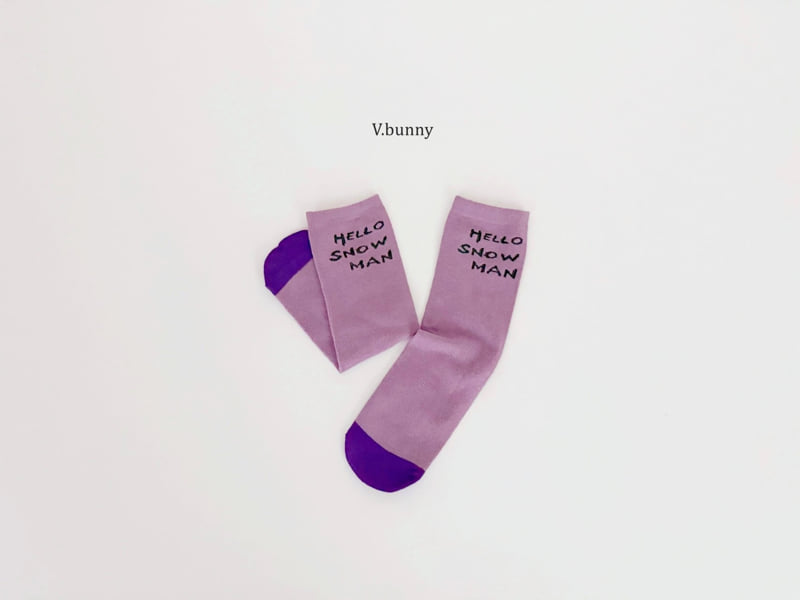 V Bunny - Korean Children Fashion - #discoveringself - Snowman Socks Set - 10